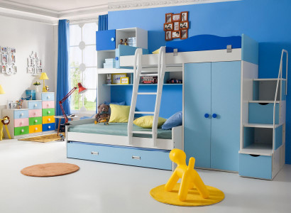 Bedden Stapelbed Echt Hout Kinderen & Jeugd Kamer Nieuw Stapelbed Bed Etagère